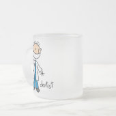 Dentist Stick Figuur Matglas Koffiemok (Voorkant links)