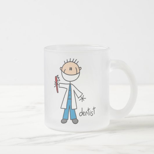 Dentist Stick Figuur Matglas Koffiemok (Rechts)