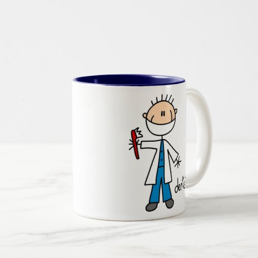 Dentist Stick Figuur Mok (Voorkant rechts)
