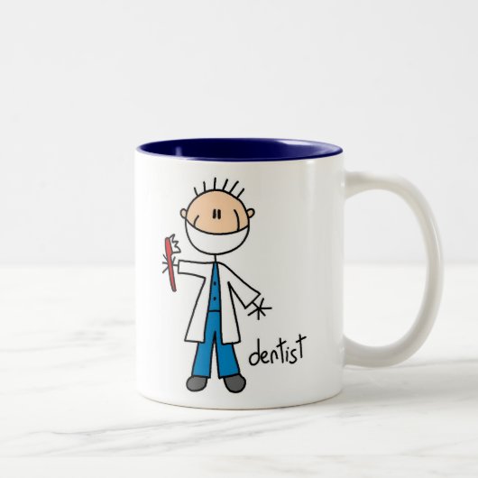 Dentist Stick Figuur Mok (Rechts)