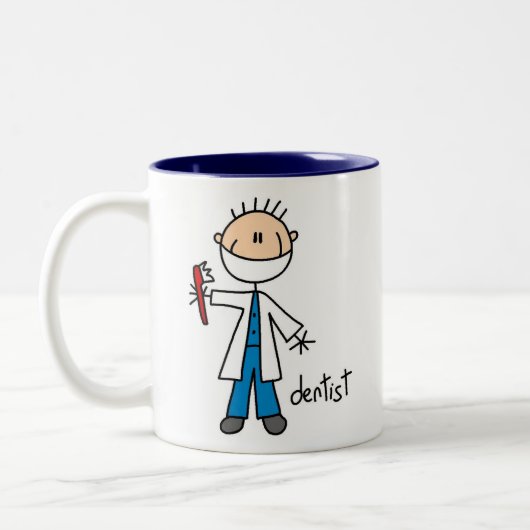 Dentist Stick Figuur Mok (Links)