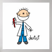 Dentist Stick Figuur Poster (Voorkant)