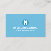 Dentist, tandheelkundig blauw visitekaartje met ta (Voorkant)