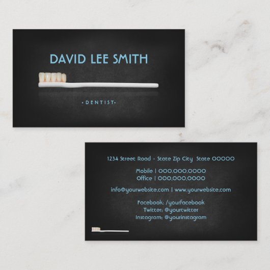 Dentist, tandheelkundig visitekaartje (Voorkant / Achterkant)