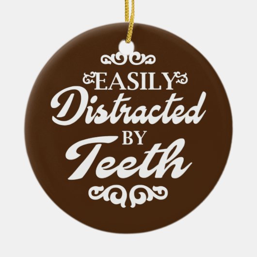 Dentist tandheelkundige assistent-student gemakkel keramisch ornament (Voorkant)