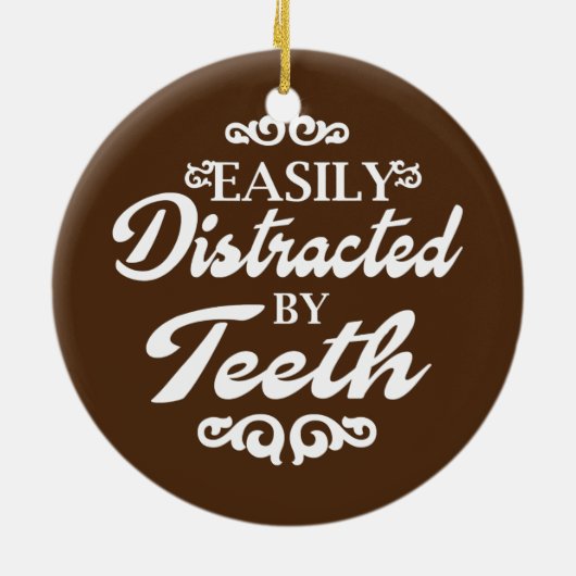 Dentist tandheelkundige assistent-student gemakkel keramisch ornament (Achterkant)