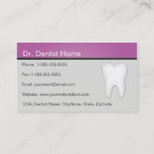 Dentist/tandheelkundige Studio-Visitekaartjes in P Visitekaartje (Achterkant)