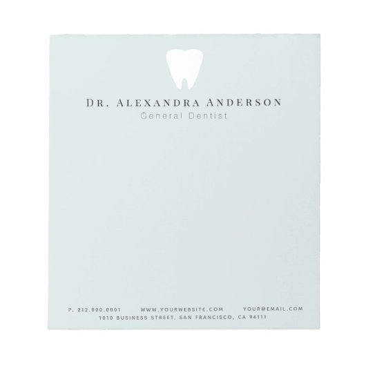 Dentist Teeth Light Blue Notitieblok (Voorkant)