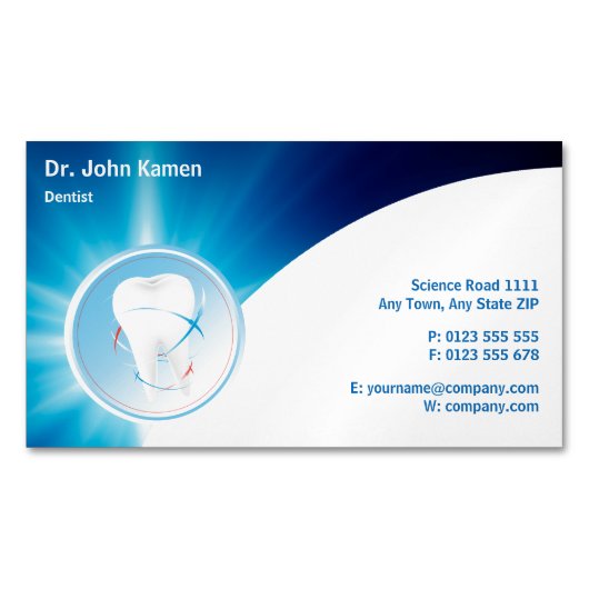 Dentist Teeth Magnetisch Visitekaartje (Voorkant)
