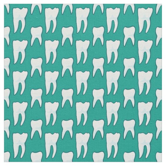 Dentist Teeth Orthodontist Pattern Stof (Close Up)