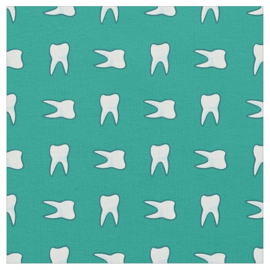 Dentist Teeth Orthodontist Pattern Stof (Close Up)