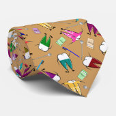 Dentist Teeth People Art Gold Stropdas (Opgerold)