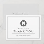 Dentist Thema | Minimale flat-paneldank Bedankkaart (Voorkant / Achterkant)