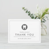 Dentist Thema | Minimale flat-paneldank Bedankkaart (Staand voorkant)