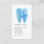 Dentist Tools en Tooth Logo Visitekaartje (Voorkant)