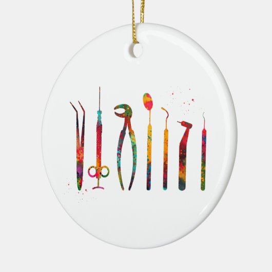 Dentist Tools Keramisch Ornament (Links)