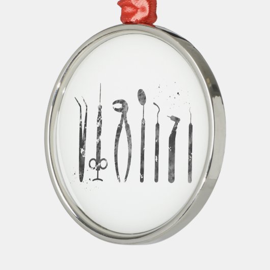 Dentist Tools Metalen Ornament (Links)