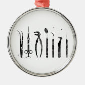 Dentist Tools Metalen Ornament (Voorkant)