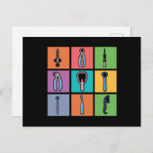 Dentist Tools Pop Art Dentistry Tooth Doctor Teeth Briefkaart (Voorkant / Achterkant)