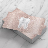 Dentist Tooth Blush Roos Gold Glitter Dental Care Visitekaartje