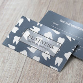 Dentist Tooth Dusty Blue Dental Appointment Afsprakenkaartje