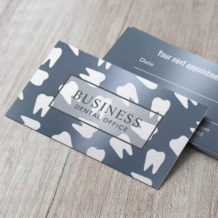 Dentist Tooth Dusty Blue Dental Benoeming Afsprakenkaartje