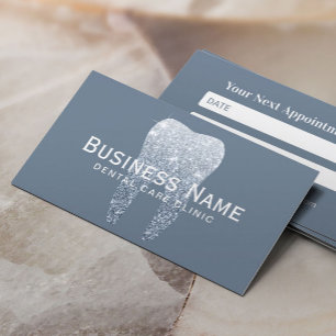 Dentist Tooth Dusty Blue Dental Care Clinic Afsprakenkaartje