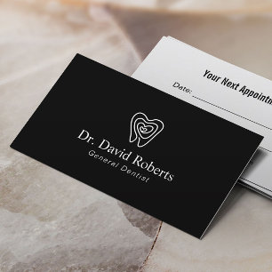 Dentist Tooth Fingerprint Logo Dental Appointment Afsprakenkaartje