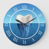 Dentist Tooth Iceberg Professional Grote Klok (Voorkant)