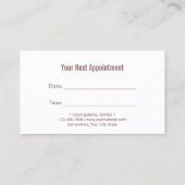 Dentist Tooth Logo Blush Pink Dental Appointment Afsprakenkaartje (Achterkant)