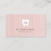 Dentist Tooth Logo Blush Pink Dental Appointment Afsprakenkaartje (Voorkant)