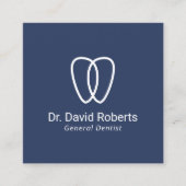 Dentist Tooth-Logo minimalistische tandheelkundige Vierkante Visitekaartje (Voorkant)