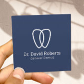 Dentist Tooth-Logo minimalistische tandheelkundige Vierkante Visitekaartje