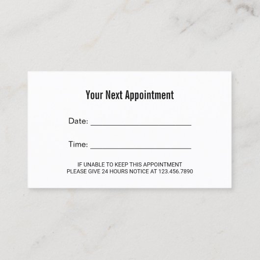 Dentist Tooth Logo Modern Black Glitter Dental Afsprakenkaartje (Achterkant)