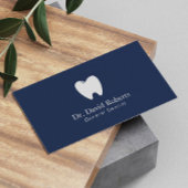 Dentist Tooth Logo Navy Blue Dental Appointment Afsprakenkaartje