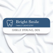 Dentist Tooth Logo Navy Blue Modern Office Naamplaatje