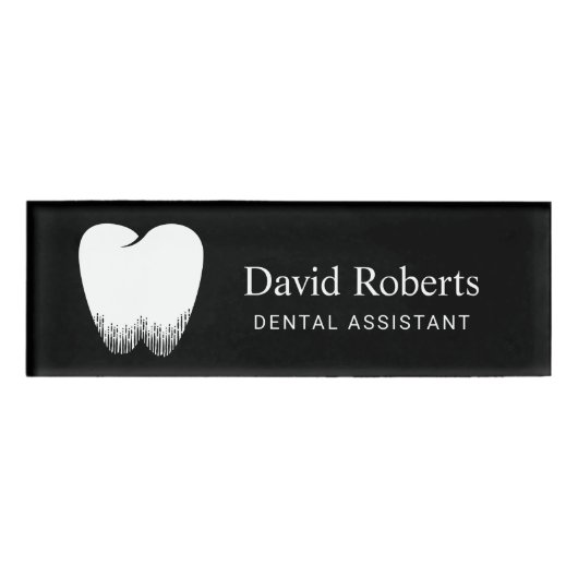 Dentist Tooth Logo Professional Dental Assistant Naambadge (Voorkant)