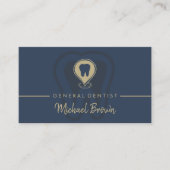 Dentist Tooth Navy Visitekaartje (Voorkant)