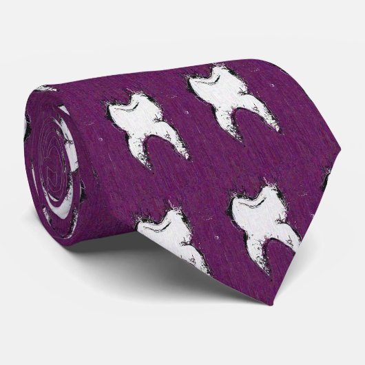 Dentist-Tooth Necktie, expressionistische kunst, u Stropdas (Opgerold)