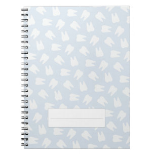 Dentist Tooth Pattern Dental Assistant Blue Notitieboek
