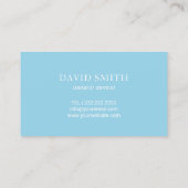 Dentist Tooth Pattern Elegant Blue Dental Care Visitekaartje (Achterkant)