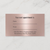 Dentist Tooth Pattern Roos Gold Dental Appointment Afsprakenkaartje (Achterkant)