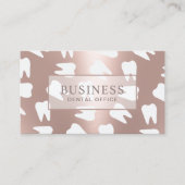 Dentist Tooth Pattern Roos Gold Dental Appointment Afsprakenkaartje (Voorkant)
