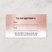 Dentist Tooth Roos Gold Pastel Dental Appointment Afsprakenkaartje (Achterkant)