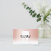 Dentist Tooth Roos Gold Pastel Dental Appointment Afsprakenkaartje (Staand voorkant)