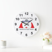 Dentist Tooth Super Hero Personaliseren Grote Klok (Huis)