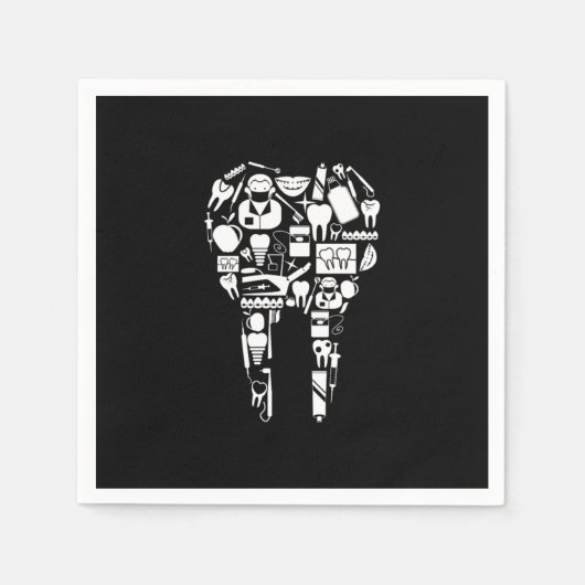 Dentist Tooth Teeth Dentistry Mouth Doctor Gift Servet (Voorkant)