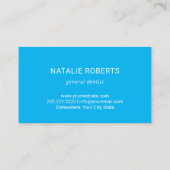 Dentist Tooth & Toothborstel Blue tandheelkundige  Visitekaartje (Achterkant)