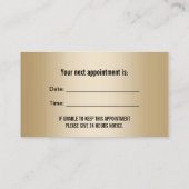 Dentist Tooth & Toothborstel Gold tandheelkundige  Afsprakenkaartje (Achterkant)