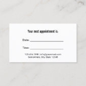 Dentist Tooth Typografie Moderne Blauwgroen tandhe Afsprakenkaartje (Achterkant)